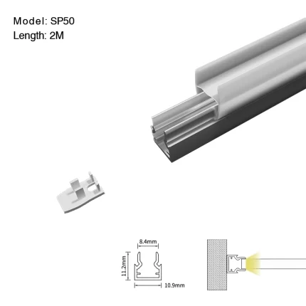 2 meters compressed covers and caps / CN-FS02 L2000*10.9*11.2mm - LED Profile - Kosoom SP50-LED Profile--01