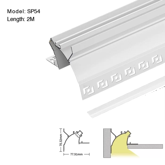 2 meters compressed covers and caps / CN-RL02 L2000*77.9*70.3mm - LED Profile - Kosoom SP54-LED Strip Profile--01