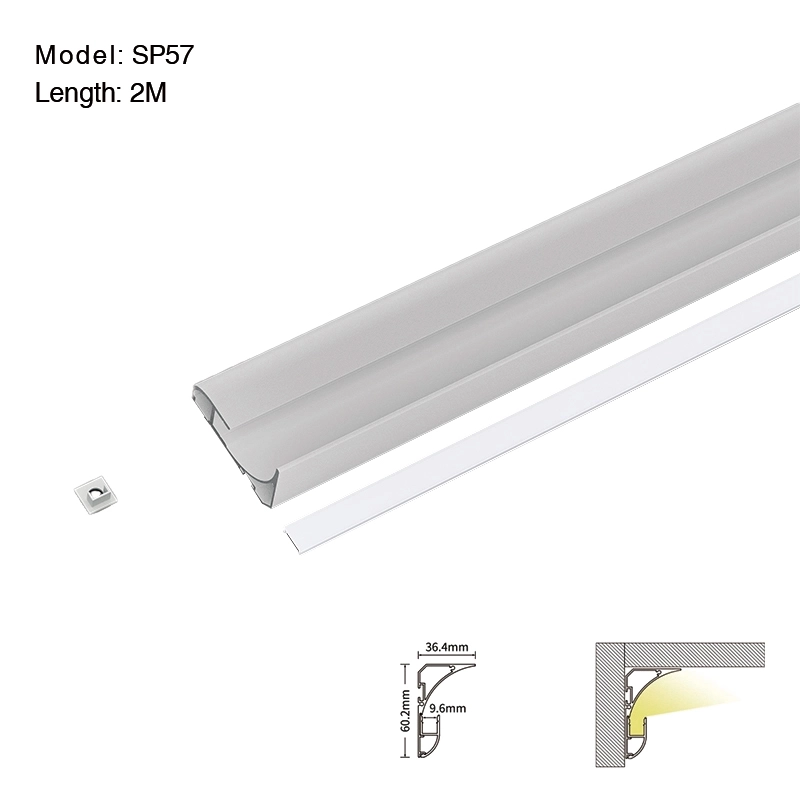 2 meters compressed covers and caps / CN-AS02 L2000*36.4*60.2mm - LED Profile - Kosoom SP57-LED Strip Profile--01