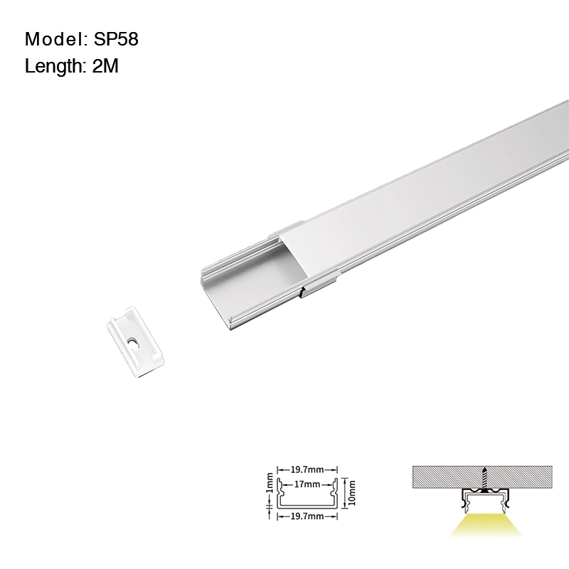 2 meters compressed covers and caps - LED Profile - Kosoom SP58-LED Aluminium Profile--01
