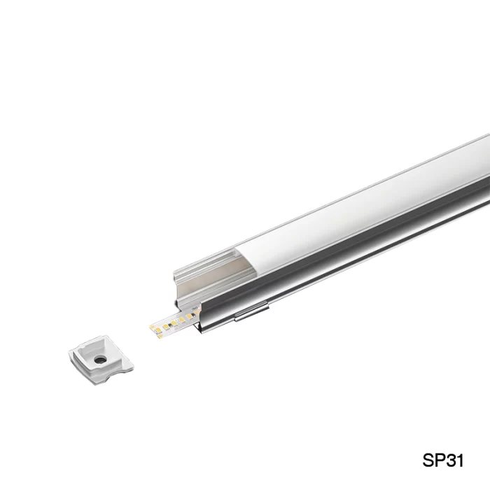 LED Profile - 2 meters compressed covers and caps / CN-SL10 L2000*17.2*14.4mm - Kosoom SP31-LED Strip Profile--03