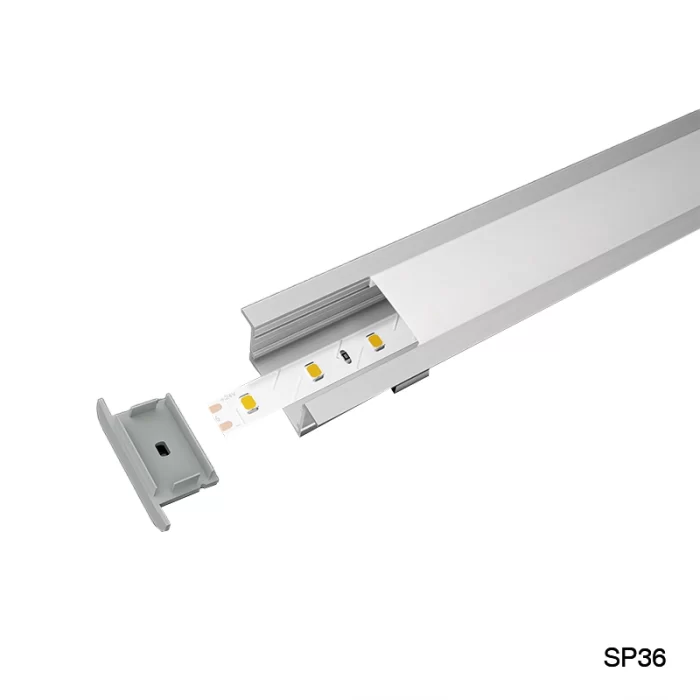 LED Profile - 2 meters compressed covers and caps / CN-SL15 L2000*43*20mm - Kosoom SP36-LED Strip Profile--03