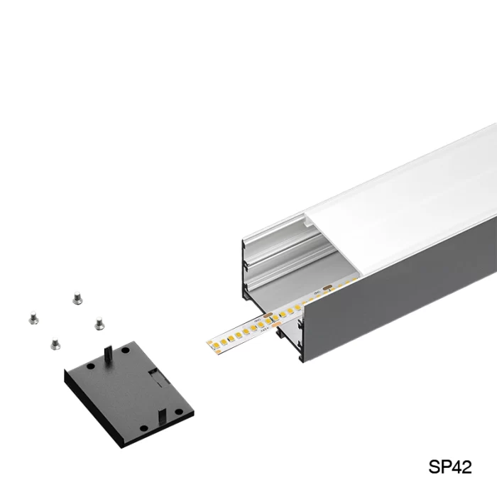 LED Profile - 2 meters compressed covers and caps / CN-SU06 L2000*48.5*35mm - Kosoom SP42-LED Profile--03