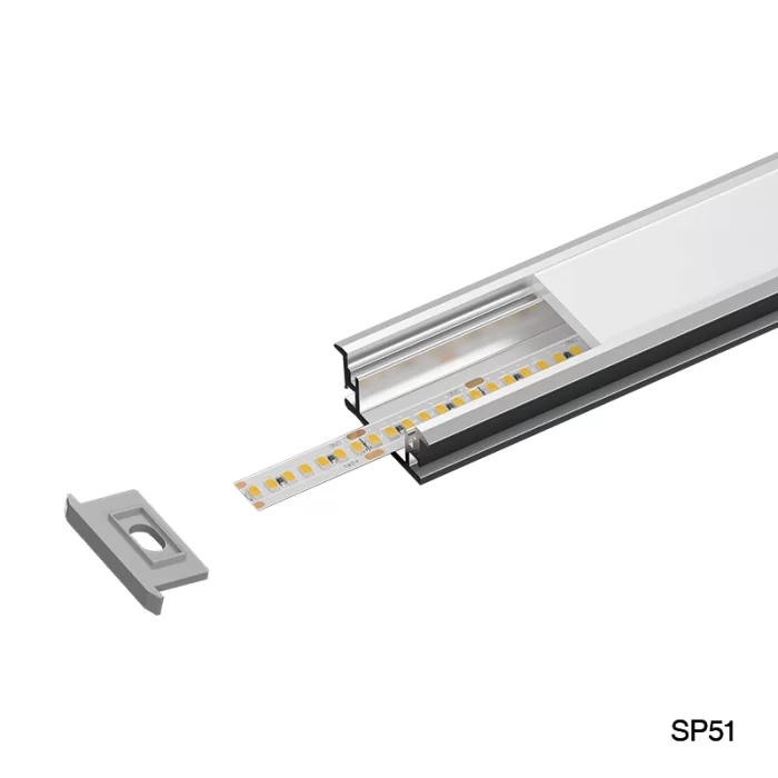 2 meters compressed covers and caps / CN-SS01 L2000*27.1*11.3mm - LED Profile - Kosoom SP51-LED Strip Profile--03