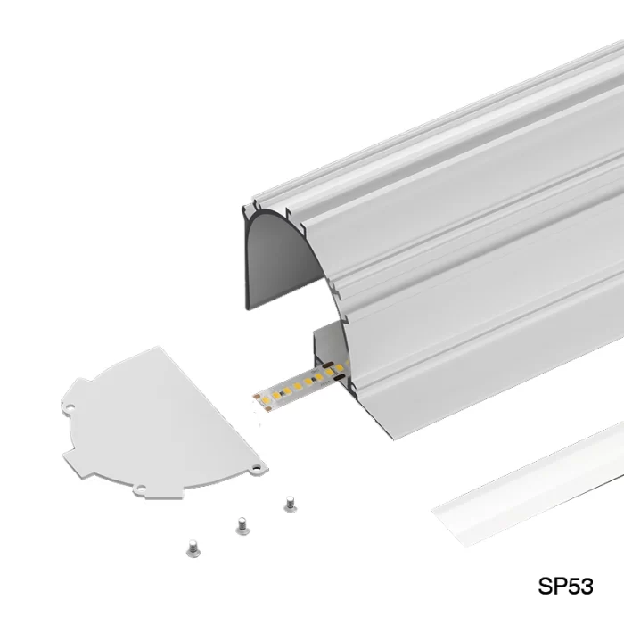 2 meters compressed covers and caps / CN-SS02 L2000*21.3*25.6mm - LED Profile - Kosoom SP53-LED Aluminium Profile--03