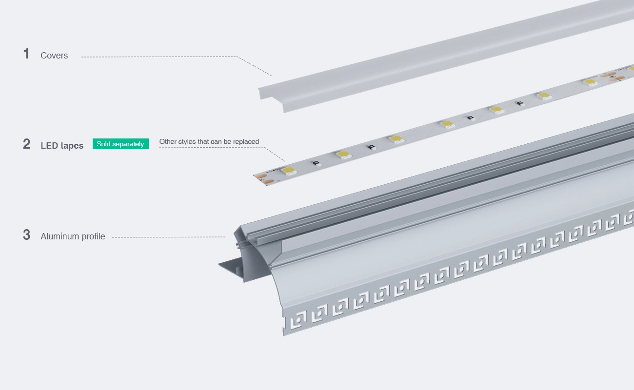 2 meters compressed covers and caps / CN-RL02 L2000*77.9*70.3mm - LED Profile - Kosoom SP54-LED Aluminium Profile--03