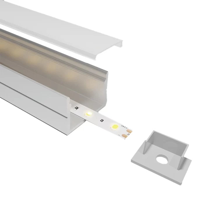 LED Profile - 2 meters compressed covers and caps / CN-SL12 L2000*20*20mm - Kosoom SP34-LED Strip Profile--04
