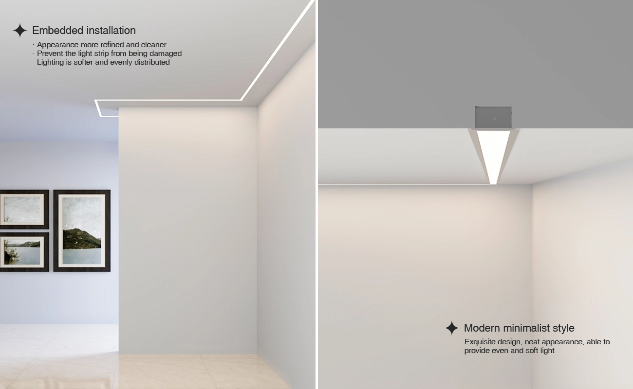 LED Profile - 2 meters compressed covers and caps / CN-SL15 L2000*43*20mm - Kosoom SP36-LED Aluminium Profile--04