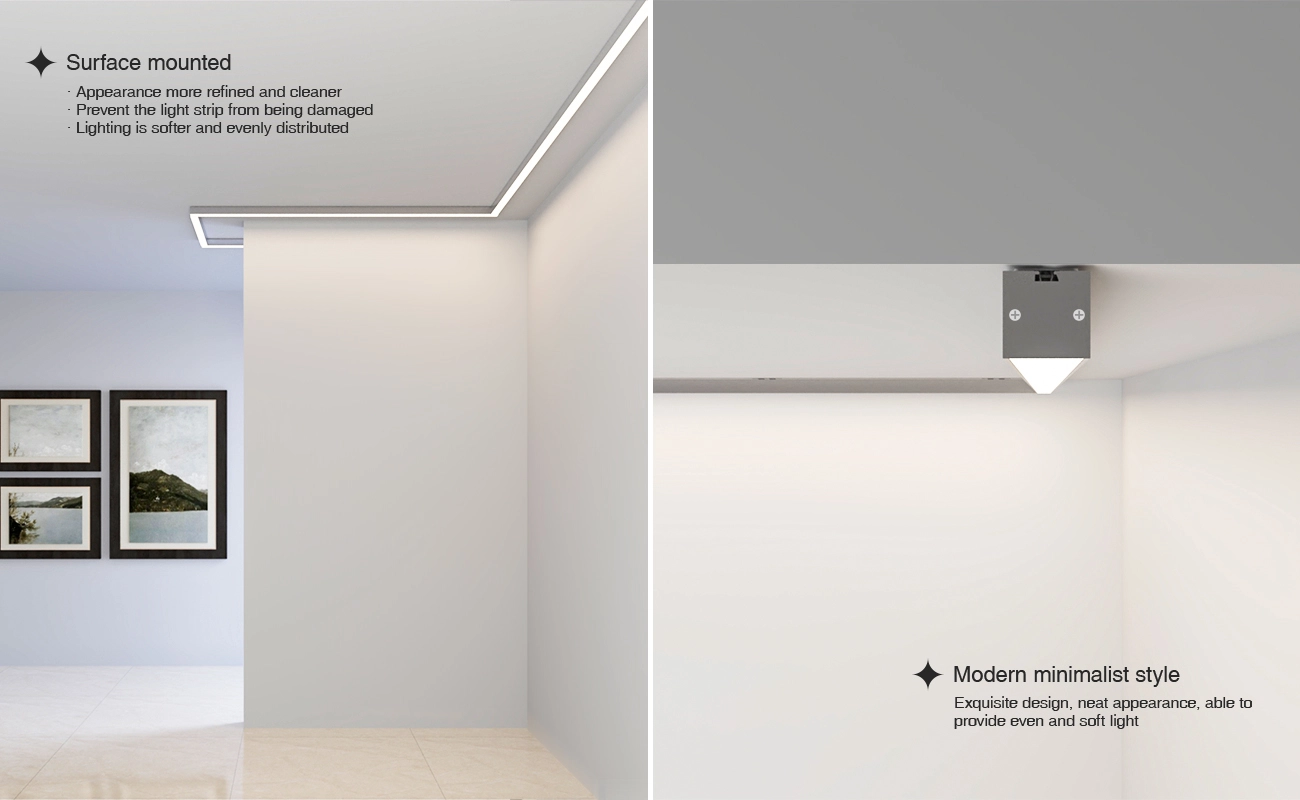 LED Profile - 2 meters compressed covers and caps / CN-SU02 L2000*35*35mm - Kosoom SP38-LED Profile--04