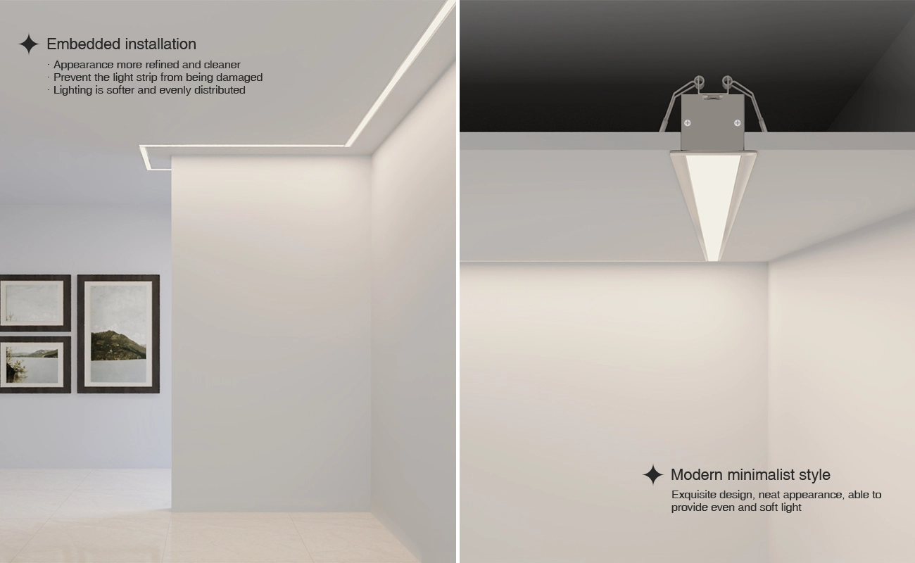 LED Profile - 2 meters compressed covers and caps / CN-SU03 L2000*50*35mm - Kosoom SP39-LED Profile--04