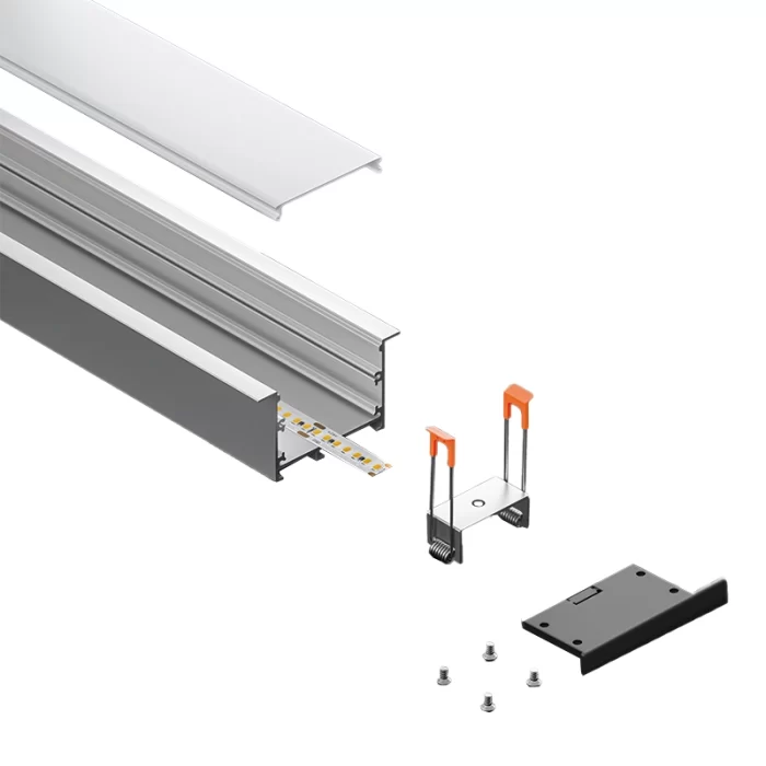 LED Profile - 2 meters compressed covers and caps / CN-SU07 L2000*63.5*35mm - Kosoom SP43-LED Strip Profile--04