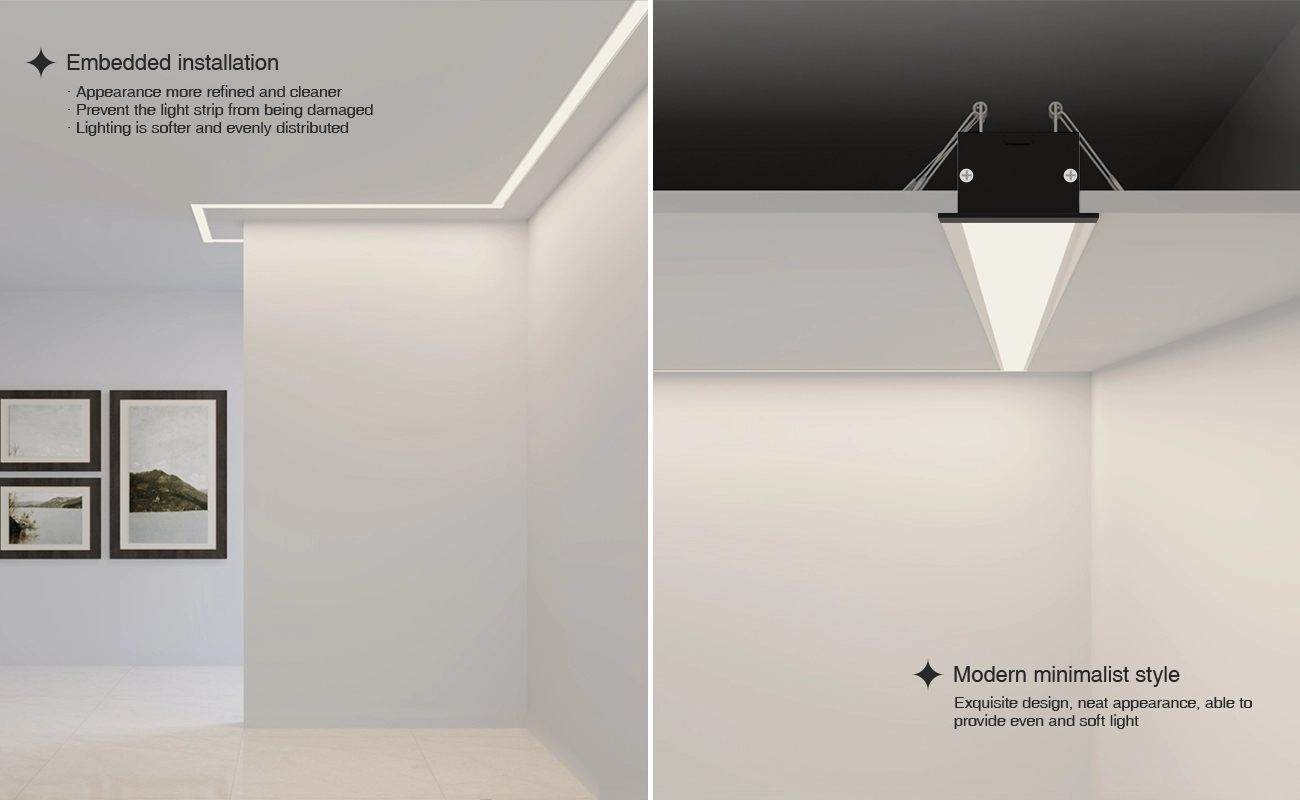 LED Profile - 2 meters compressed covers and caps / CN-SU07 L2000*63.5*35mm - Kosoom SP43-LED Aluminium Profile--04