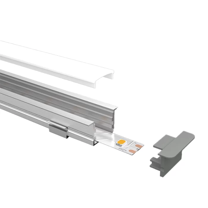 LED Profile - 2 meters compressed covers and caps / CN-SL04 L2000*27.2*15mm - Kosoom SP25-LED Aluminium Profile--04