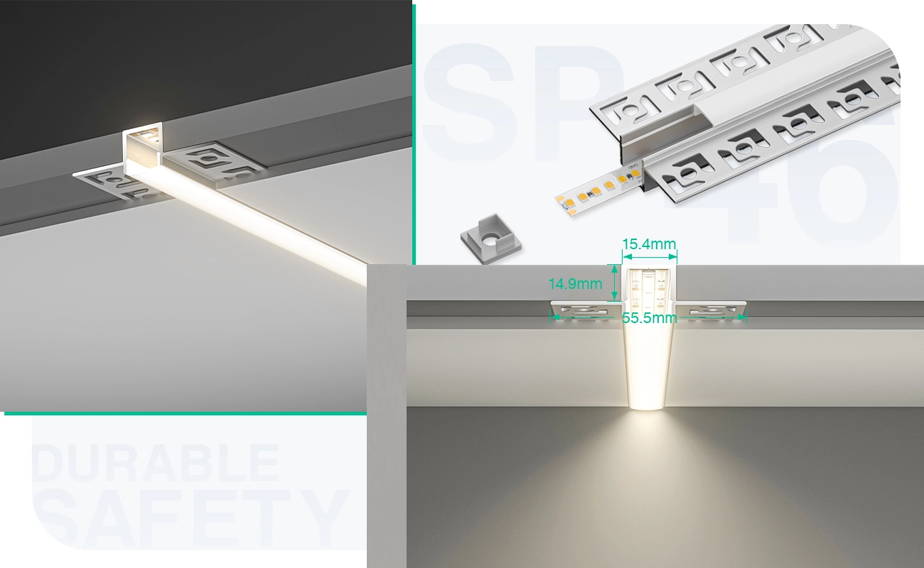 2 meters compressed covers and caps / CN-SA03 L2000*55.5*14.9mm - LED Profile - Kosoom SP46-LED Aluminium Profile--05