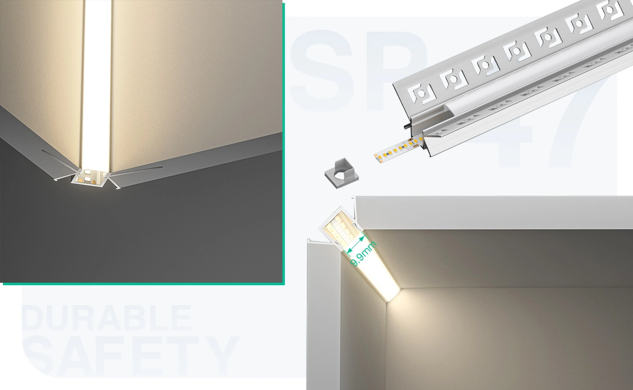 2 meters compressed covers and caps / CN-SA04 L2000*46.27*23.2mm - LED Profile - Kosoom SP47-LED Aluminium Profile--05