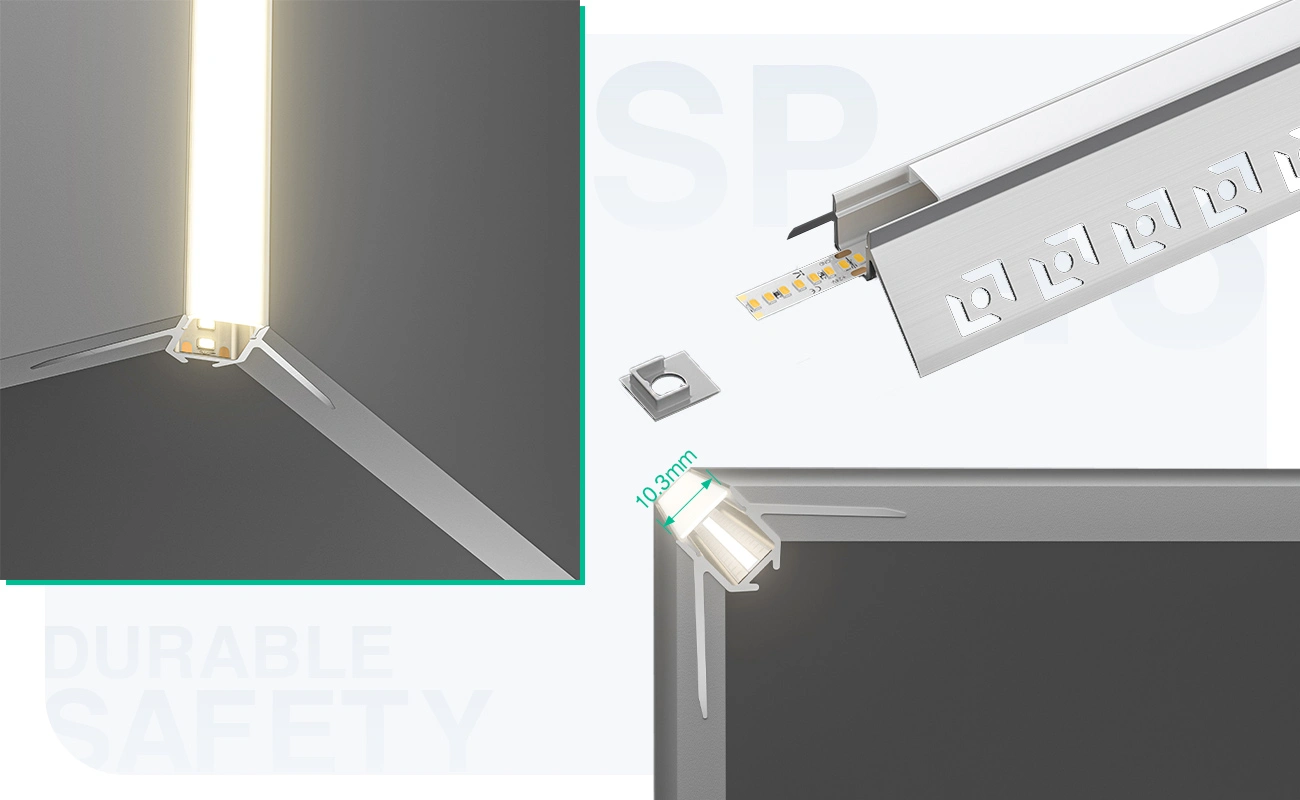 2 meters compressed covers and caps / CN-SA05 L2000*47.3*22.6mm - LED Profile - Kosoom SP48-LED Profile--05