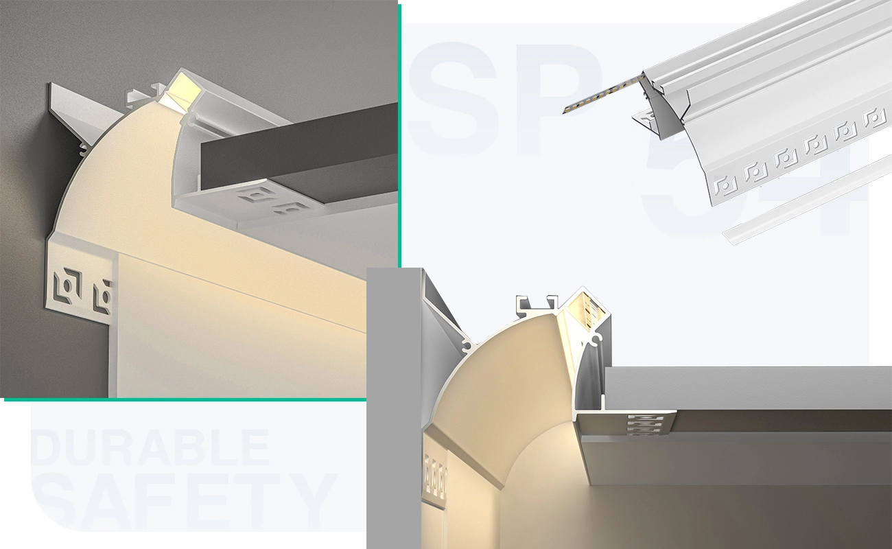 2 meters compressed covers and caps / CN-RL02 L2000*77.9*70.3mm - LED Profile - Kosoom SP54-LED Strip Profile--05