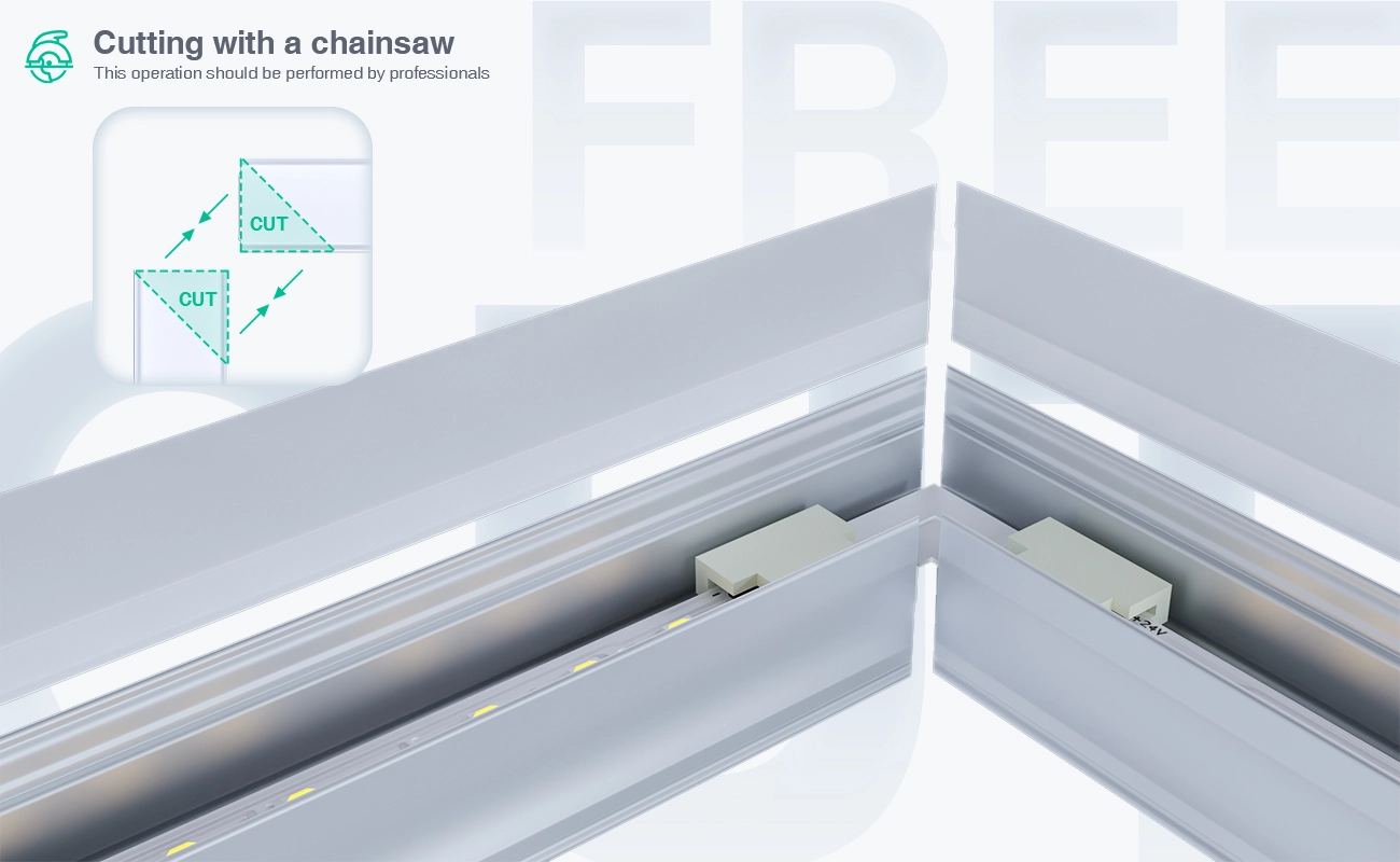 LED Profile - 2 meters compressed covers and caps / CN-SL10 L2000*17.2*14.4mm - Kosoom SP31-LED Aluminium Profile--06