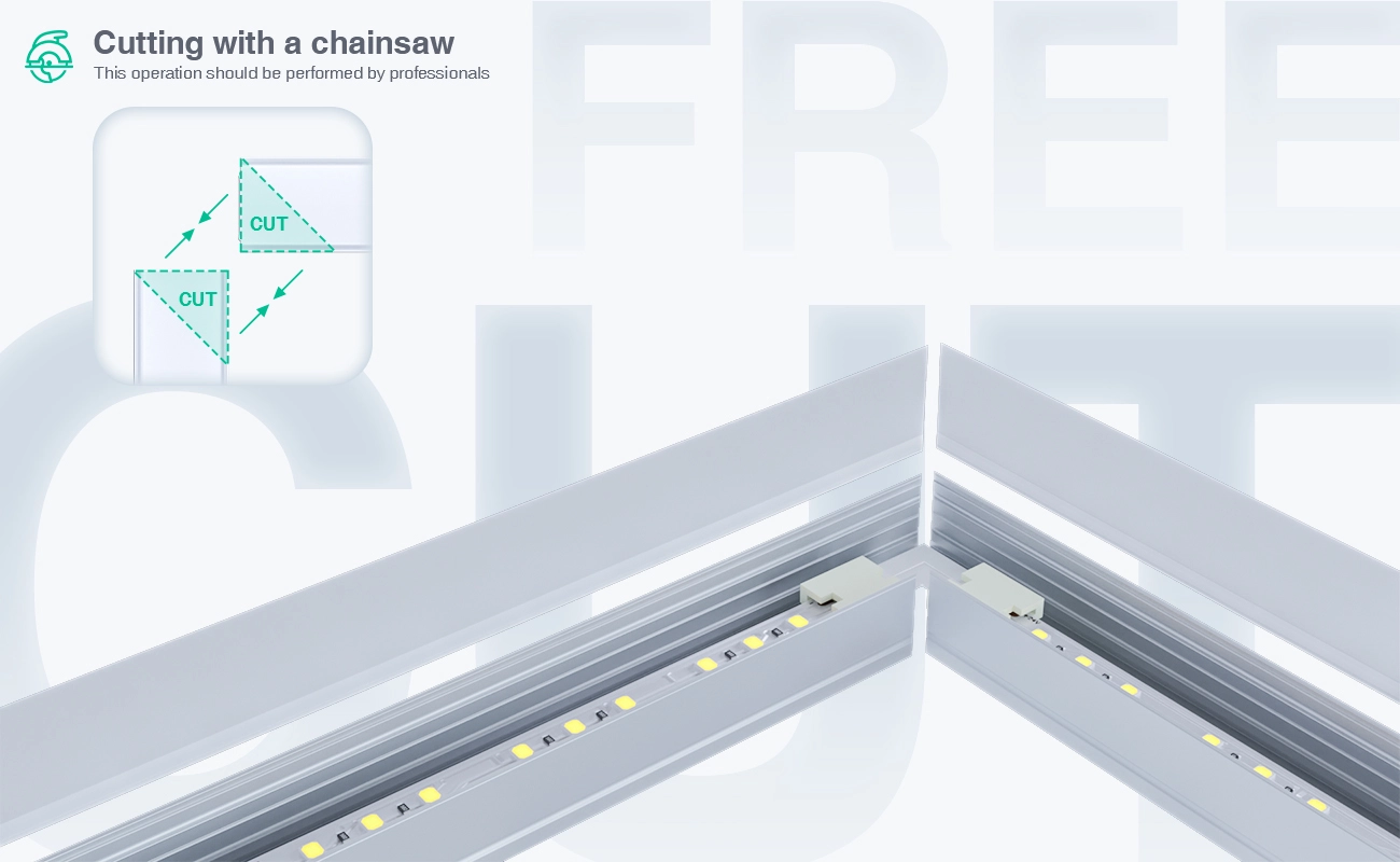 LED Profile - 2 meters compressed covers and caps / CN-SL14 L2000*30*20mm - Kosoom SP35-LED Aluminium Profile--06