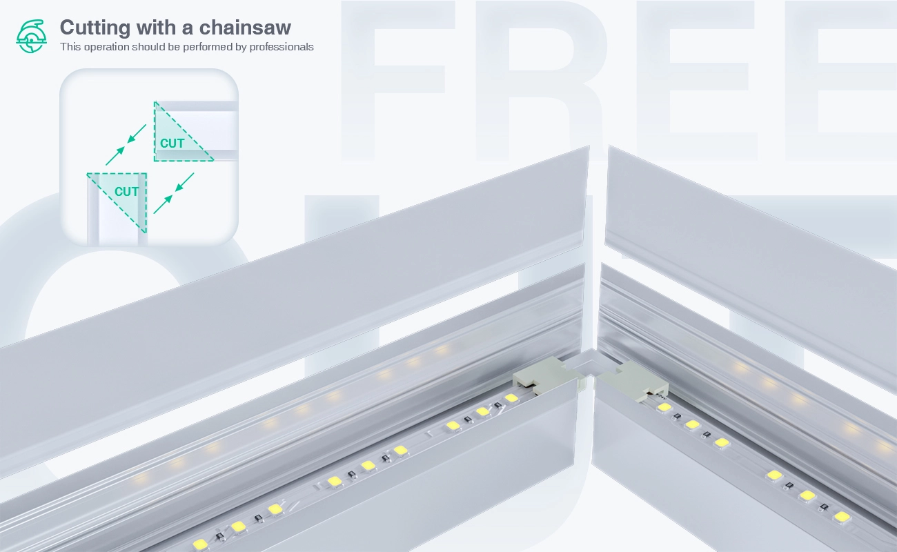 LED Profile - 2 meters compressed covers and caps / CN-SU07 L2000*63.5*35mm - Kosoom SP43-LED Aluminium Profile--06