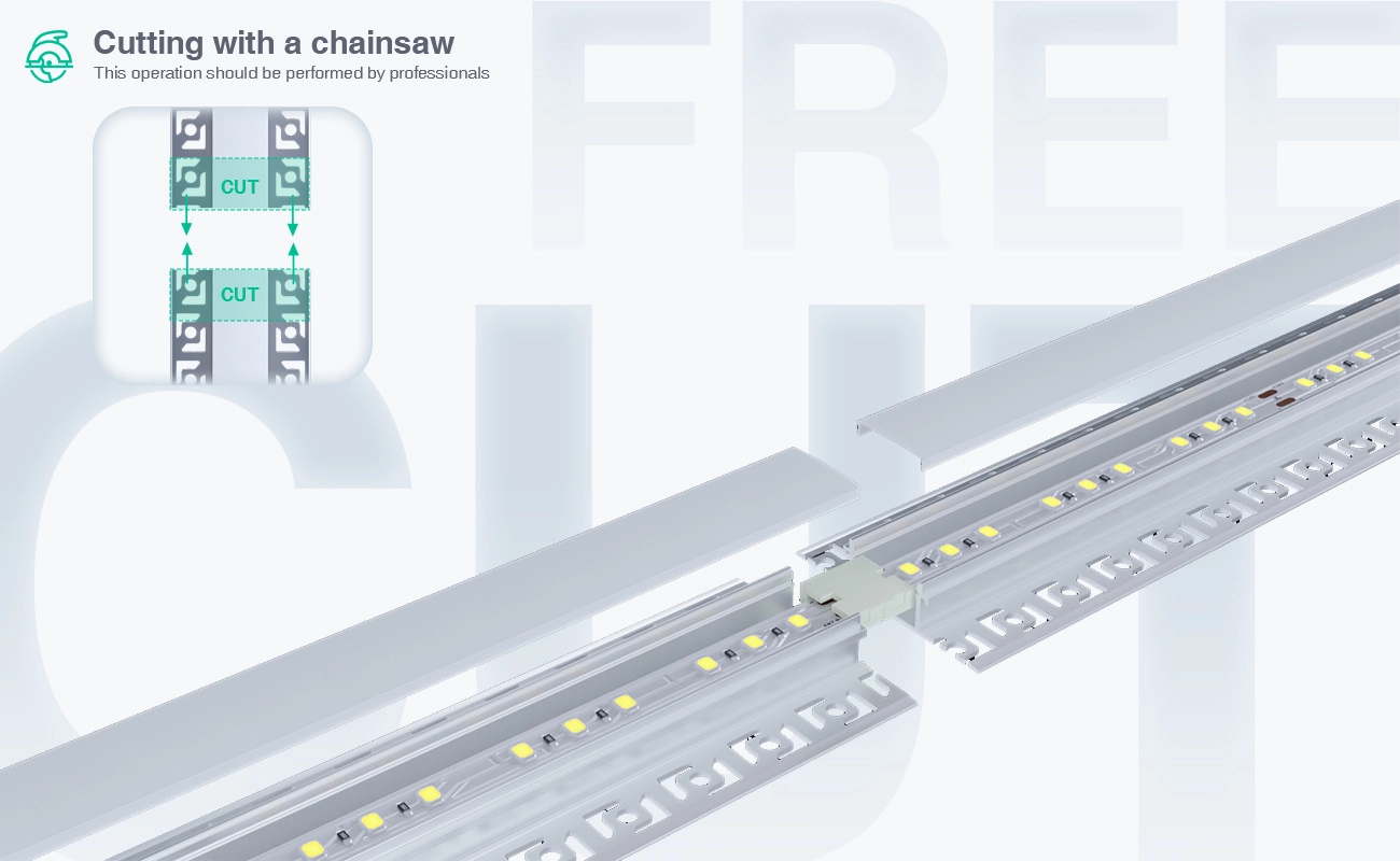 2 meters compressed covers and caps / CN-SA02 L2000*61.8*13.8mm - LED Profile - Kosoom SP45-LED Strip Profile--06