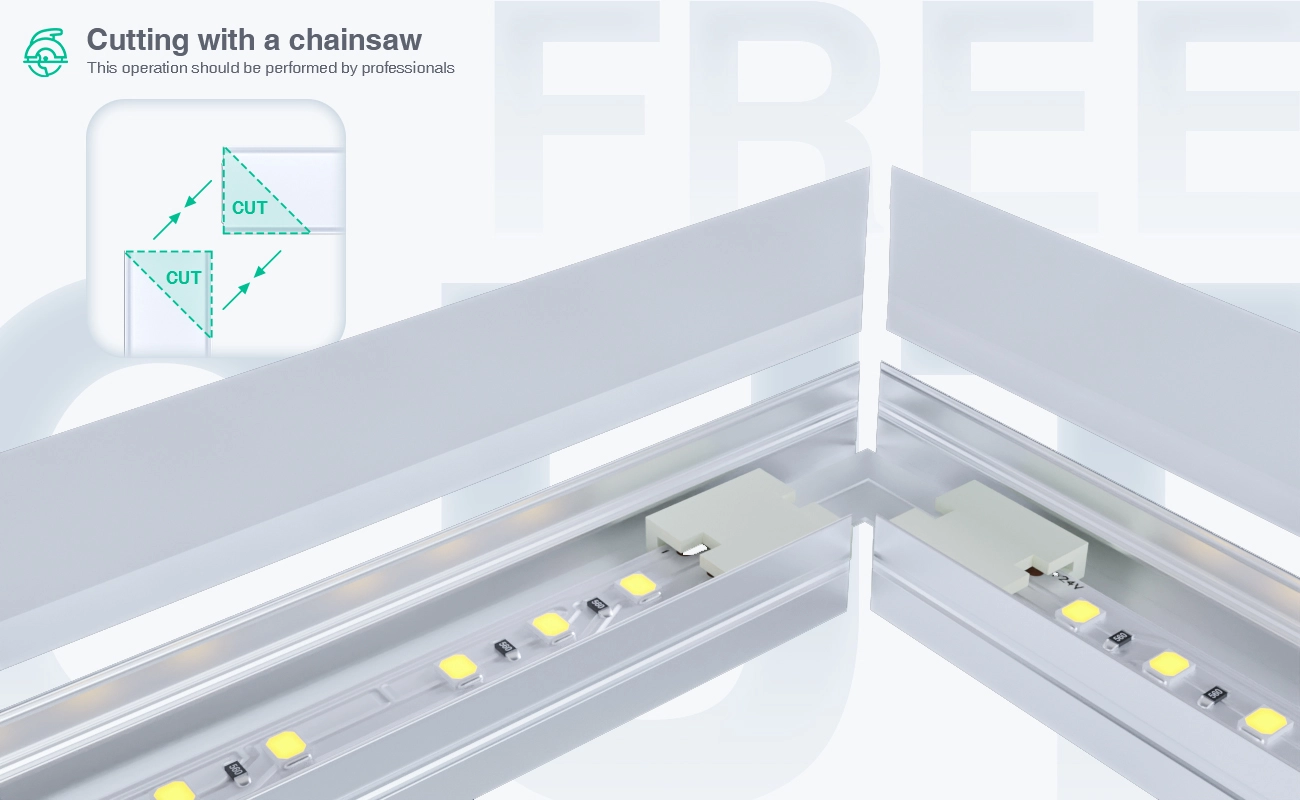 2 meters compressed covers and caps - LED Profile - Kosoom SP58-LED Strip Profile--06