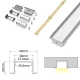 LED Profile - 2 meters compressed covers and caps / CN-SL15 L2000*43*20mm - Kosoom SP36-LED Strip Profile--07