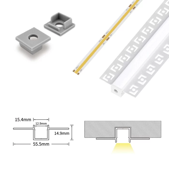 2 meters compressed covers and caps / CN-SA03 L2000*55.5*14.9mm - LED Profile - Kosoom SP46-LED Profile--07