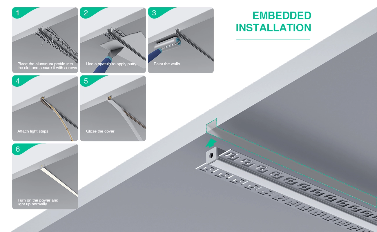 2 meters compressed covers and caps / CN-SA03 L2000*55.5*14.9mm - LED Profile - Kosoom SP46-LED Strip Profile--07