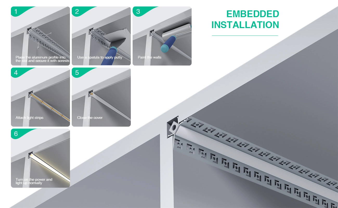 2 meters compressed covers and caps / CN-SA04 L2000*46.27*23.2mm - LED Profile - Kosoom SP47-LED Strip Profile--07