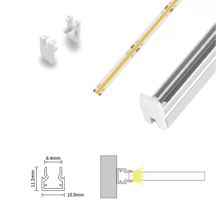 2 meters compressed covers and caps / CN-FS02 L2000*10.9*11.2mm - LED Profile - Kosoom SP50-LED Aluminium Profile--07