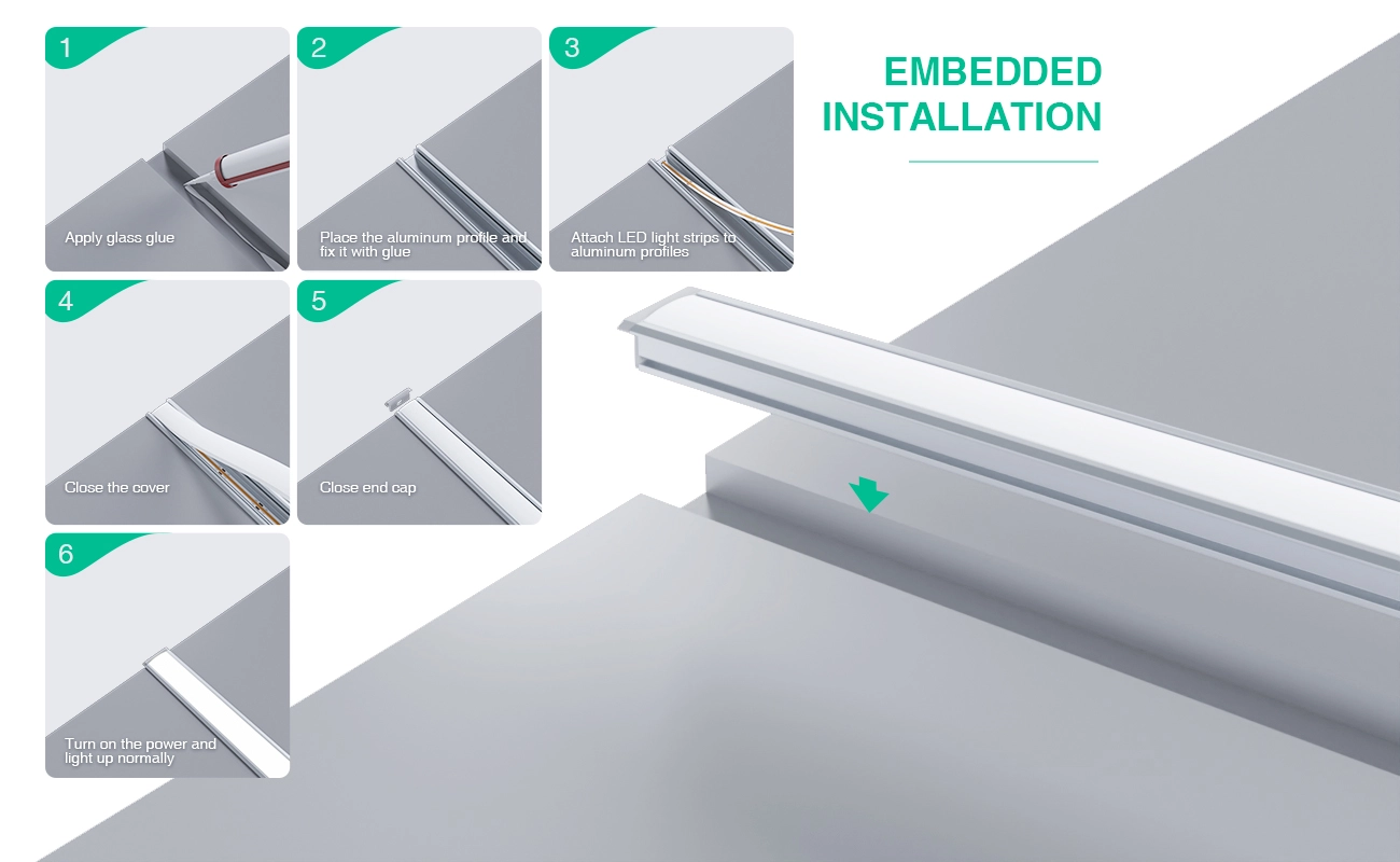 2 meters compressed covers and caps / CN-SS01 L2000*27.1*11.3mm - LED Profile - Kosoom SP51-LED Aluminium Profile--07