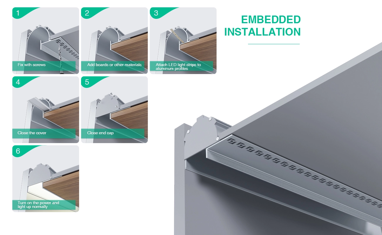 2 meters compressed covers and caps / CN-SS02 L2000*21.3*25.6mm - LED Profile - Kosoom SP53-LED Aluminium Profile--07