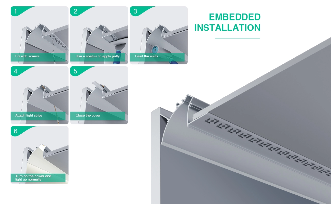 2 meters compressed covers and caps / CN-RL03 L2000*90*57.7mm - LED Profile - Kosoom SP55-LED Strip Profile--07