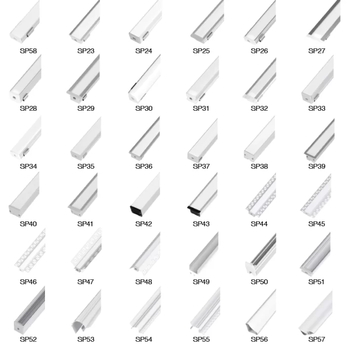 LED Profile - 2 meters compressed covers and caps / CN-SL04 L2000*27.2*15mm - Kosoom SP25-LED Profile--08