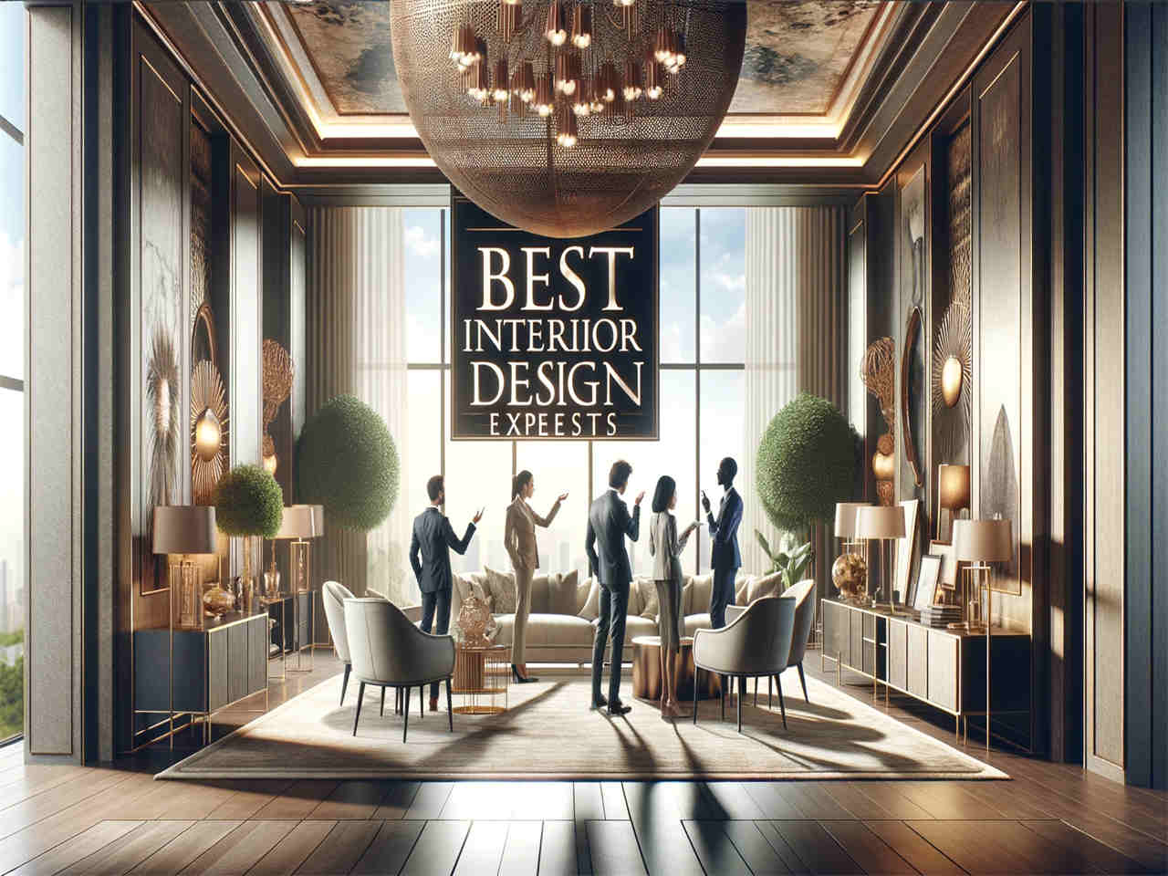 best interior design experts-About lighting--DALL·E 2024 01 17 13.17.27 A professional and stylish 4 3 photograph depicting the concept of 'Best Interior Design Experts'. The image should feature a luxurious and modern int