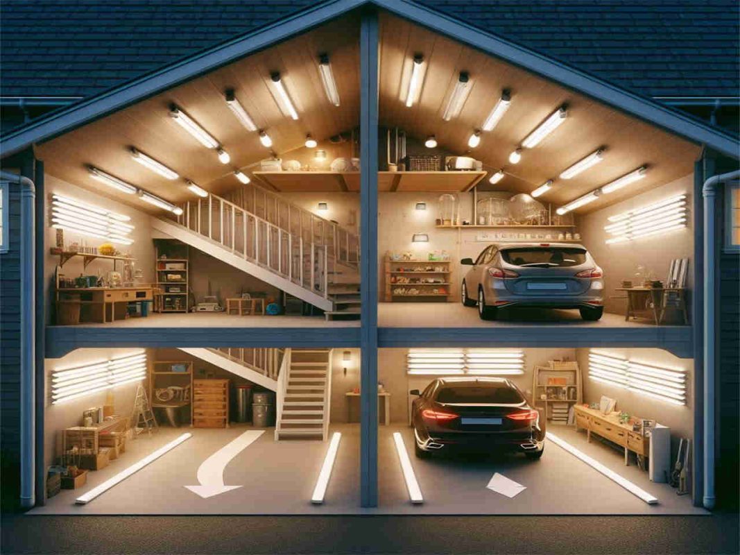 garage Asymmetrical Layout Lights