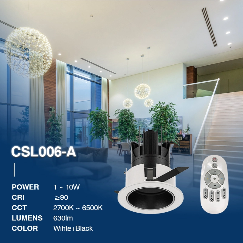 C0601 – 1-10W 2700-6500K 24˚N/B Ra80 Black+White – Track Light Fixtures Kosoom-Bar Track Lighting--02