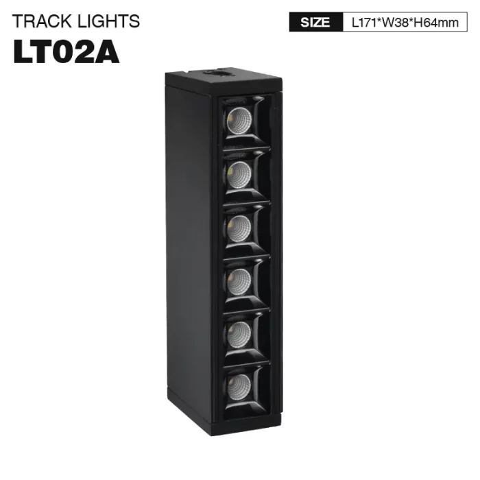 LT02A - 6W/4000K/Nero/570lm/30˚/CRI≥80/UGR≤6/PF0.9 - Modular LED light Kosoom-Track Lighting--1
