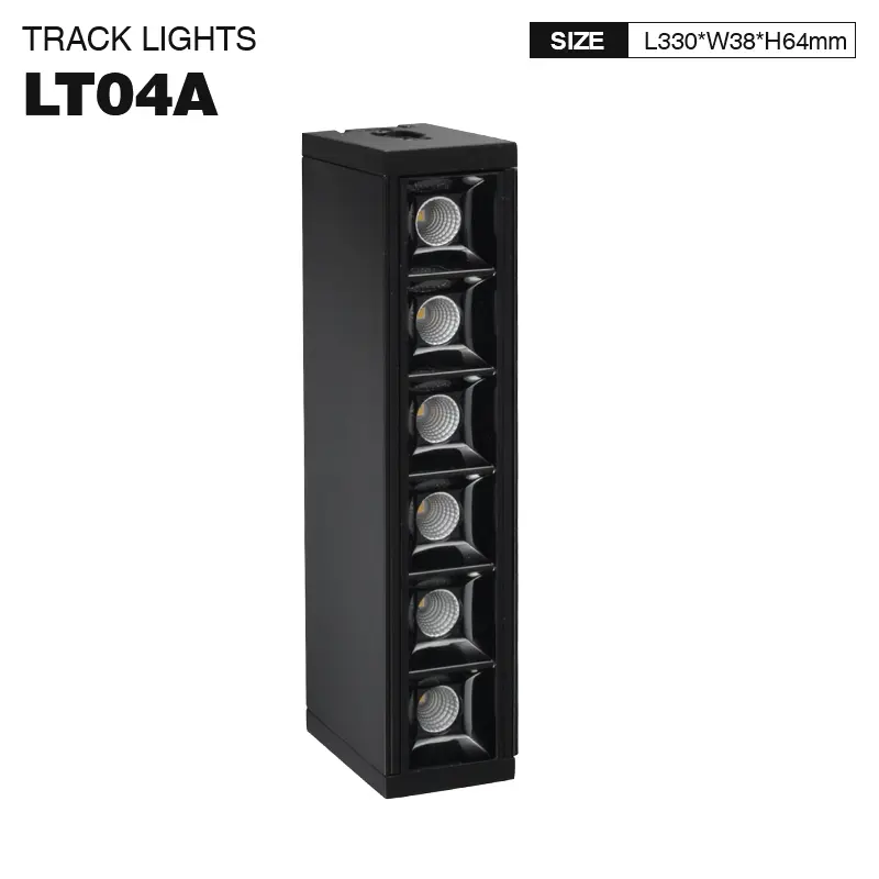 LT04A - 12W/4000K/Nero/1000lm/30˚/CRI≥80/UGR≤6/PF0.9 - Modular LED light Kosoom-Track Lighting--1
