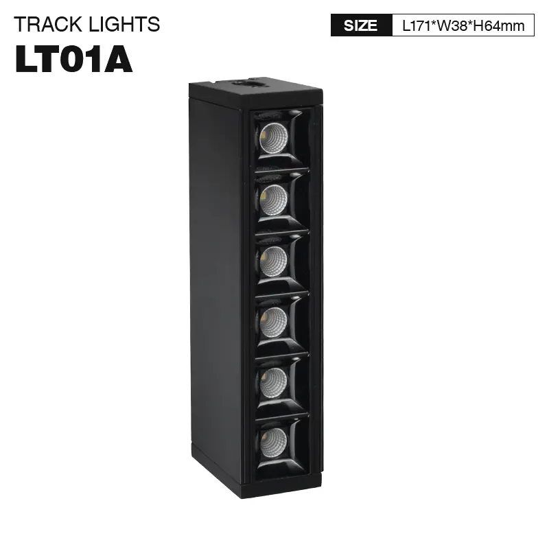 LT01A - 6W/3000K/Nero/540lm/30˚/CRI≥80 - Modulare LED Light Kosoom-White Linear Lighting--1