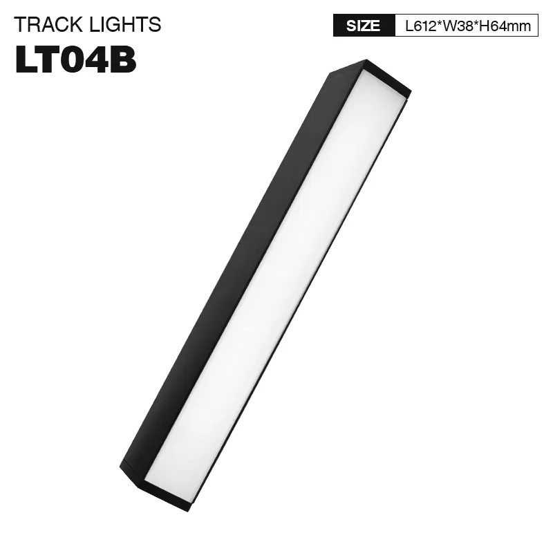 LT04B - 12W/4000K/Nero/730lm/110˚/CRI≥80/UGR≤26/PF0.9 - Modular LED light Kosoom-Track Lighting--1