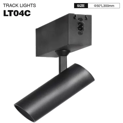 LT04C - 10W/4000K/Nero/560lm/36˚/CRI≥80/UGR≤19/PF0.9 - Modular LED light Kosoom-Track Lighting--1