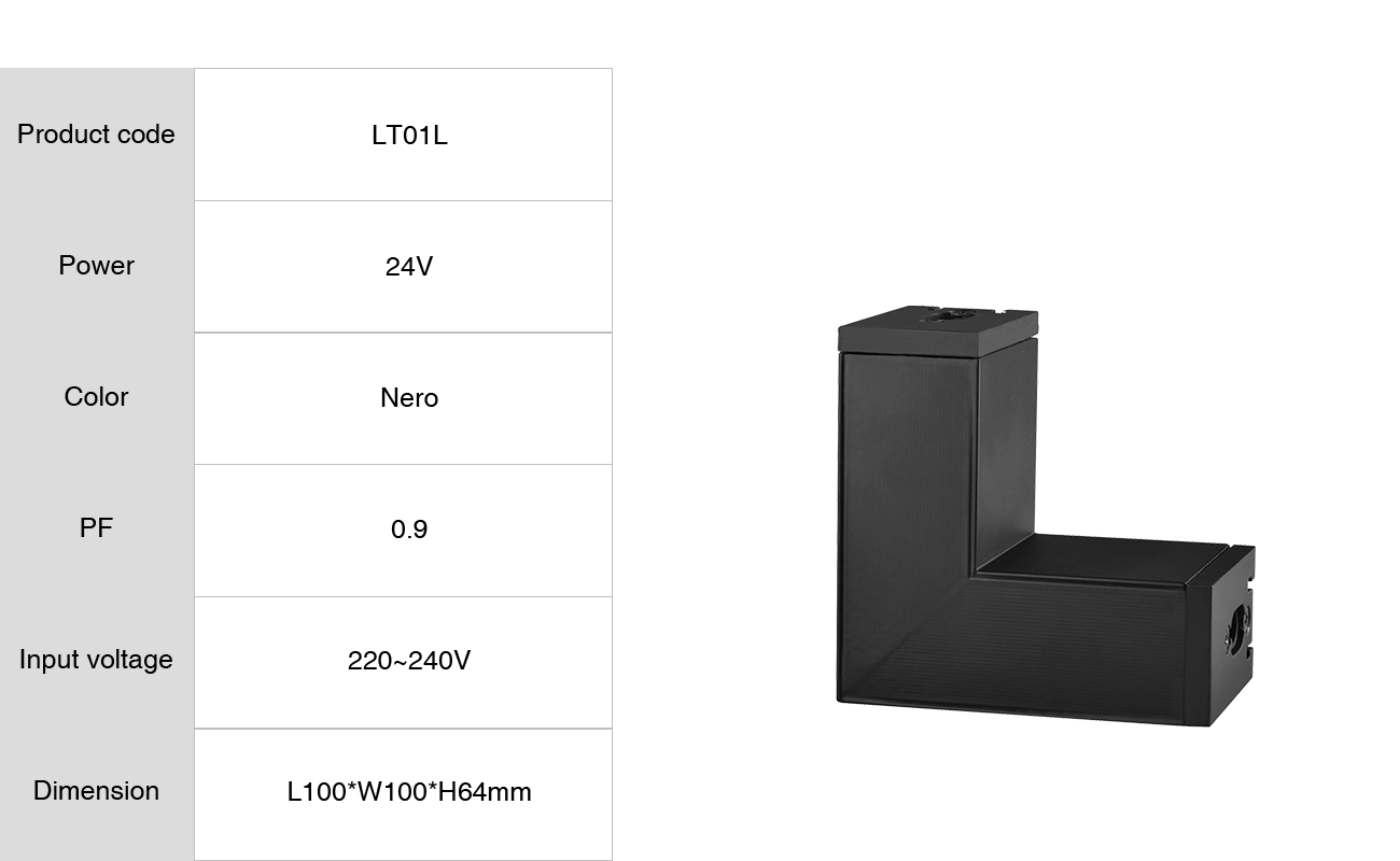 LT01L - Nero/PF0.9 - Modulare LED Light accessories Kosoom-Accessories--3